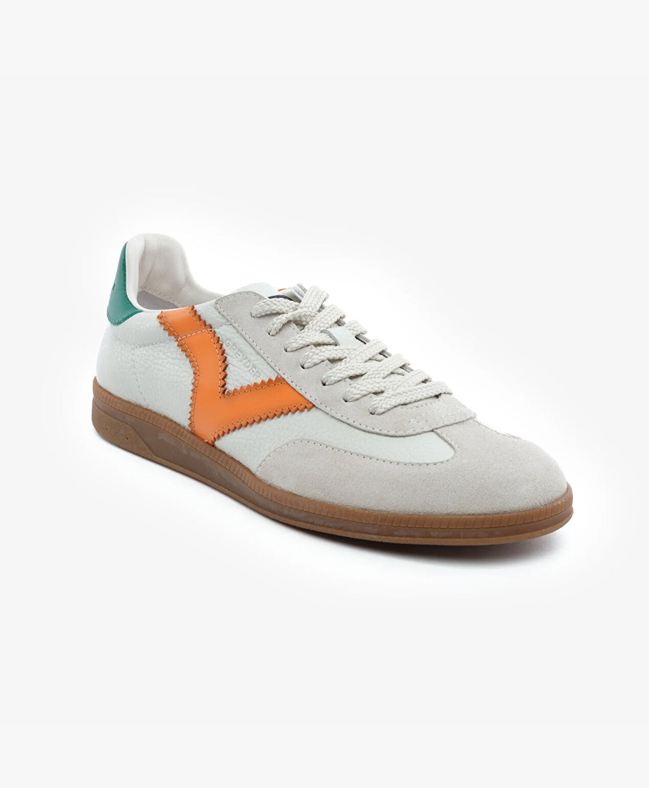 Erkek Kemik Turuncu Hakiki Deri Sneaker Ayakkabı - 2