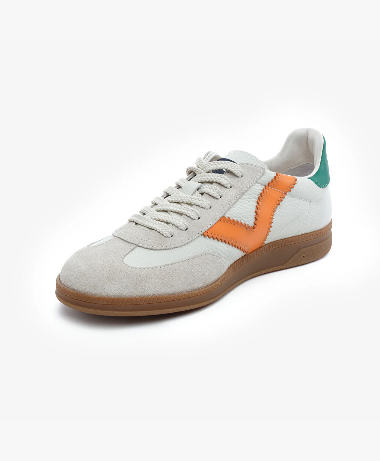 Erkek Kemik Turuncu Hakiki Deri Sneaker Ayakkabı - 3