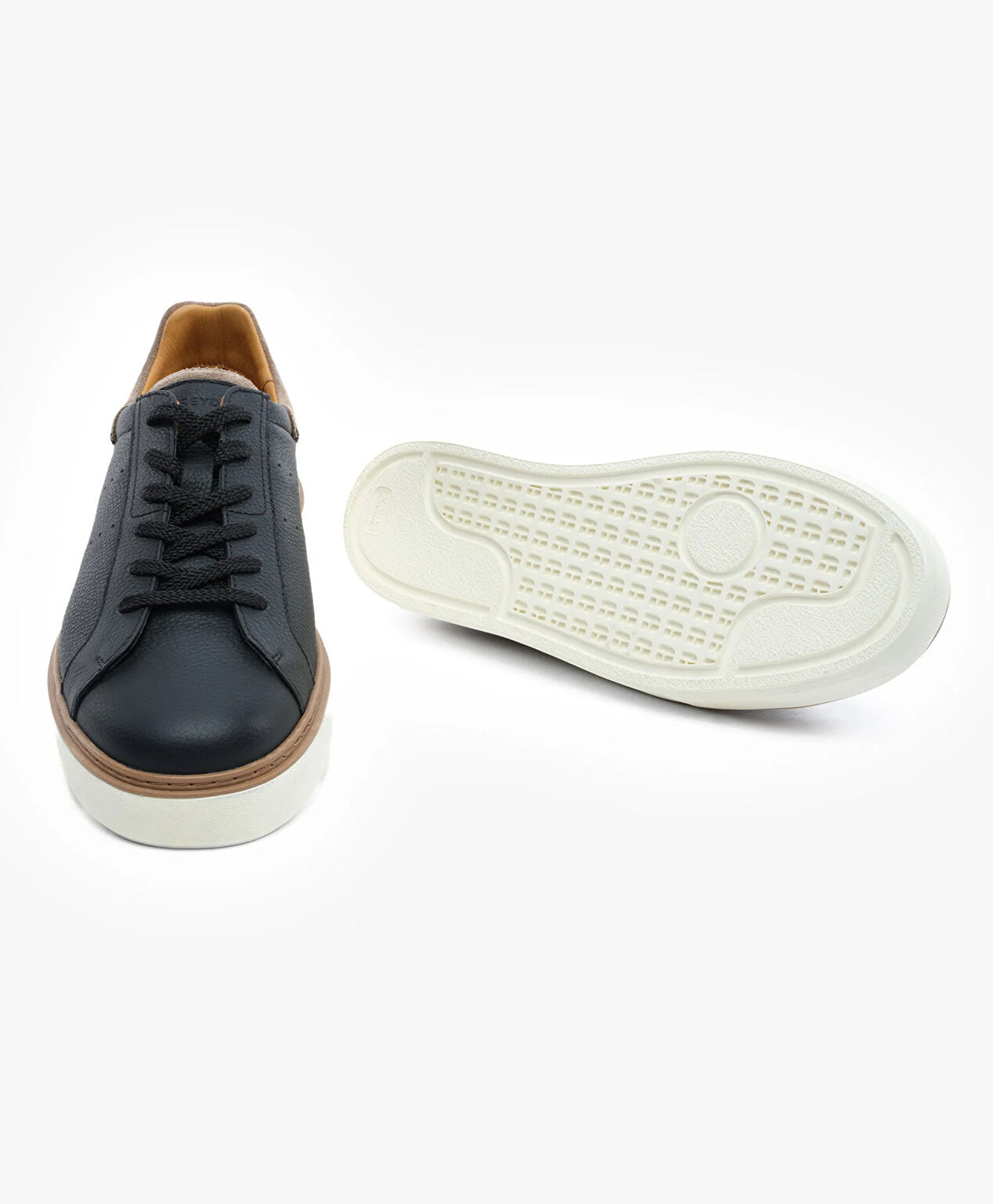 Erkek Siyah Hakiki Deri Sneaker Ayakkabı - 6