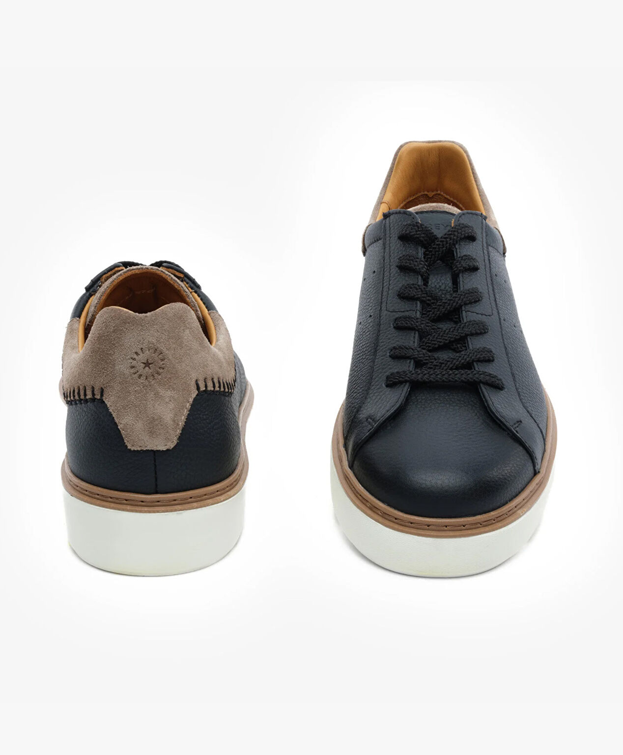Erkek Siyah Hakiki Deri Sneaker Ayakkabı - 7