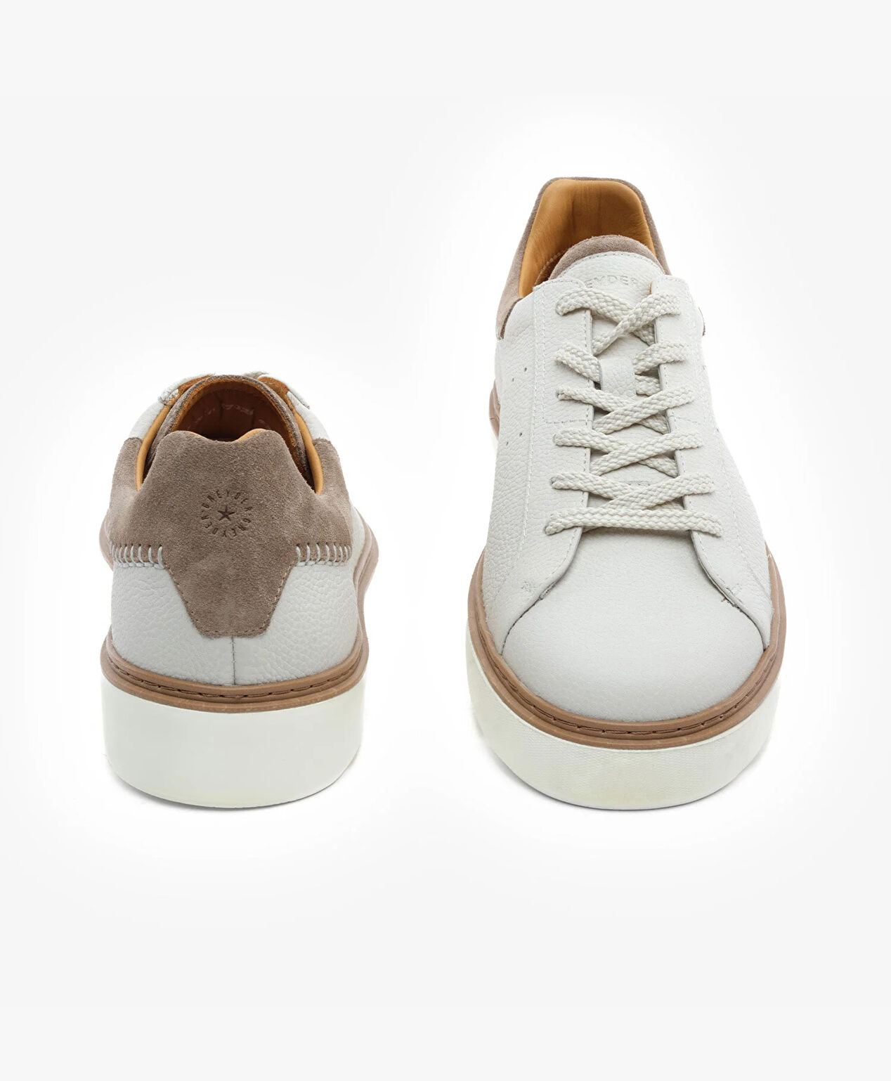 Erkek Kirli Beyaz Hakiki Deri Sneaker Ayakkabı - 7