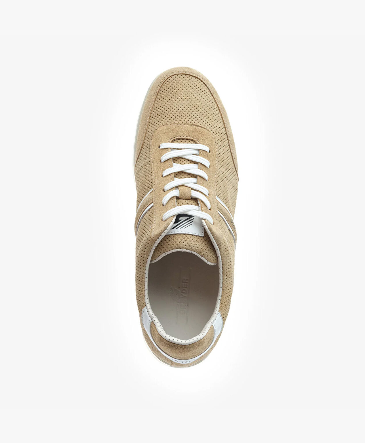Erkek Bej Hakiki Deri Sneaker Ayakkabı - 4
