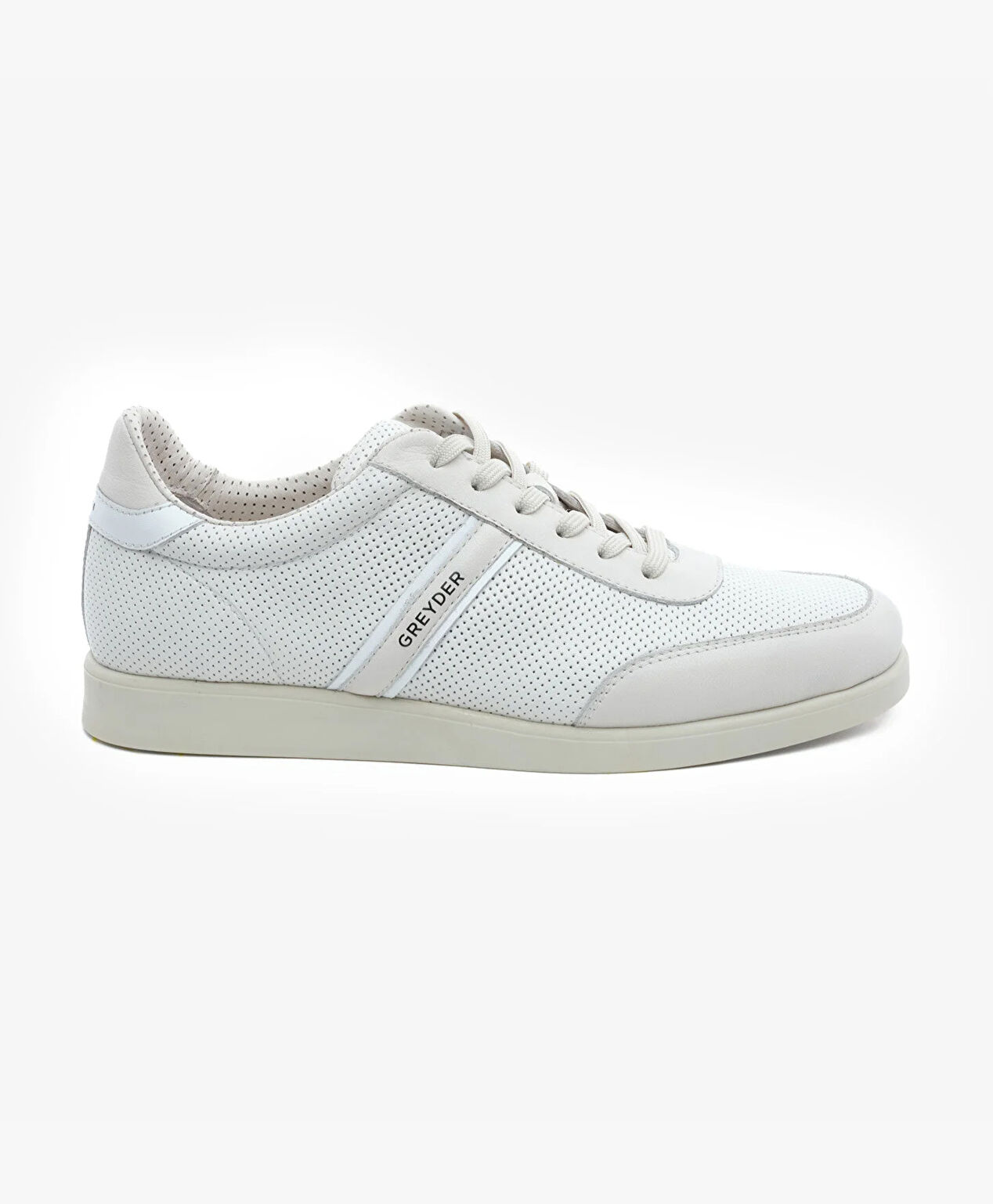 Erkek Beyaz Hakiki Deri Sneaker Ayakkabı - 1