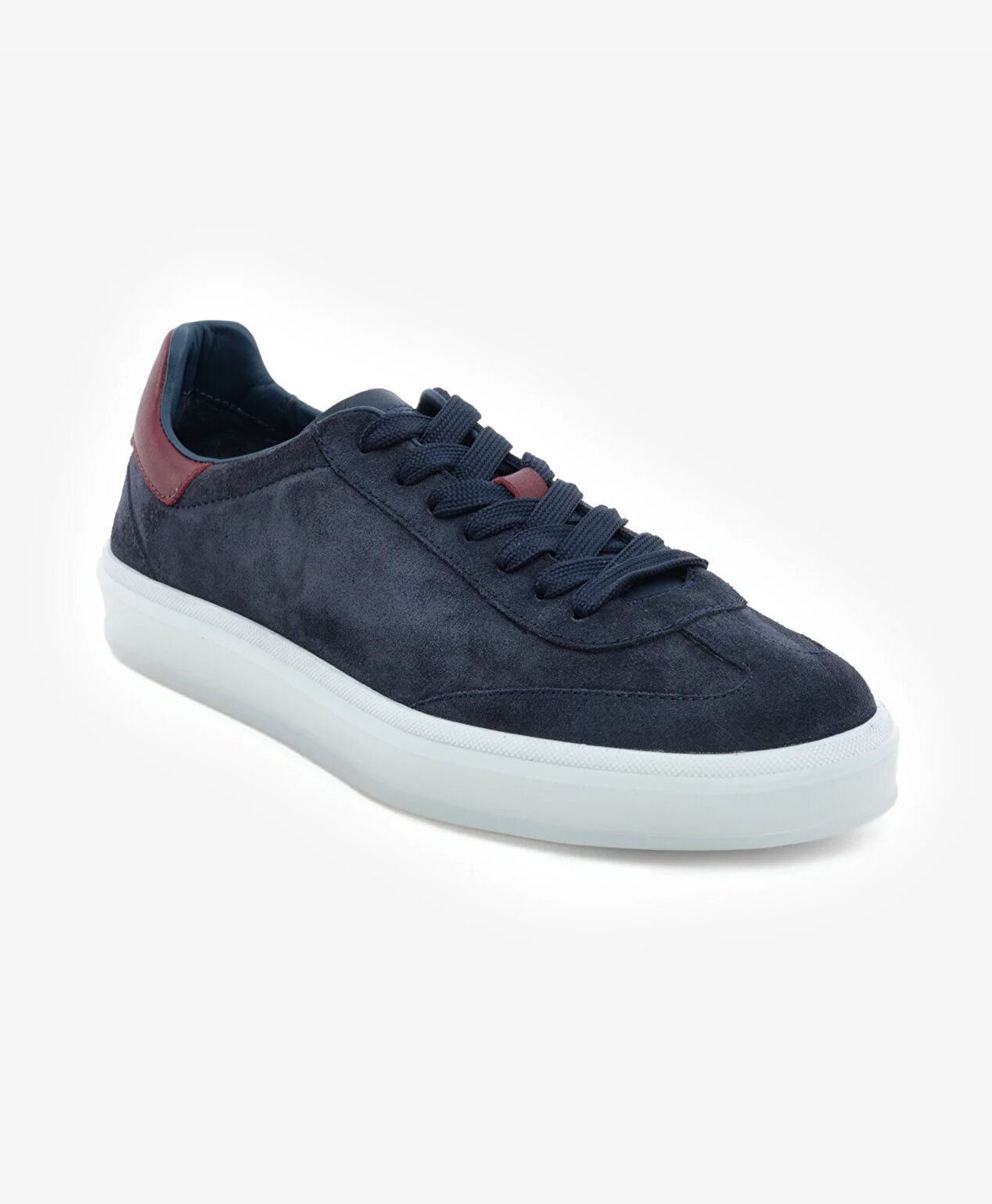 Erkek Lacivert Hakiki Deri Sneaker Ayakkabı - 2