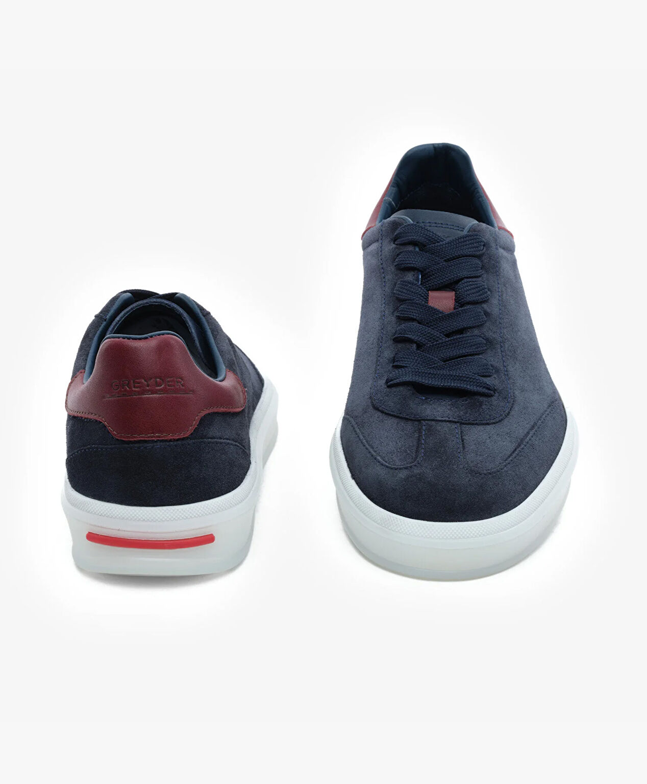 Erkek Lacivert Hakiki Deri Sneaker Ayakkabı - 7