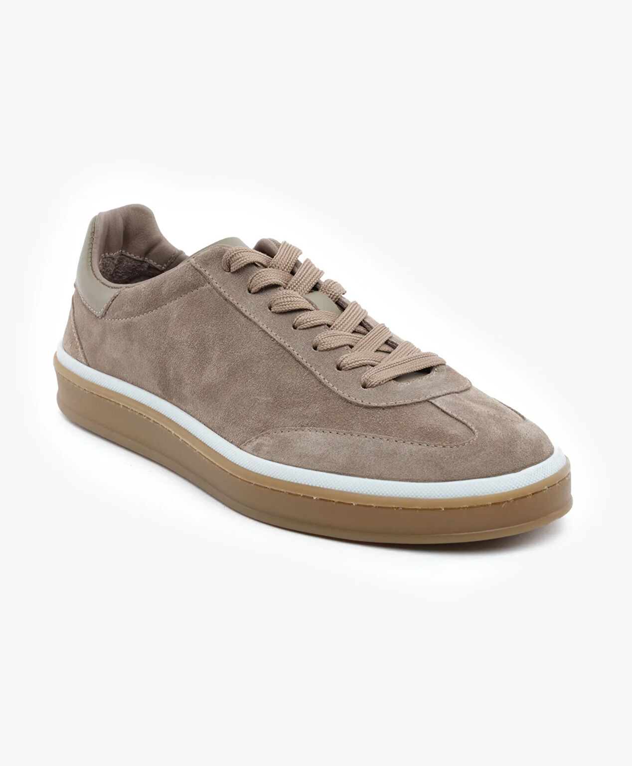 Erkek Vizon Hakiki Deri Sneaker Ayakkabı - 2