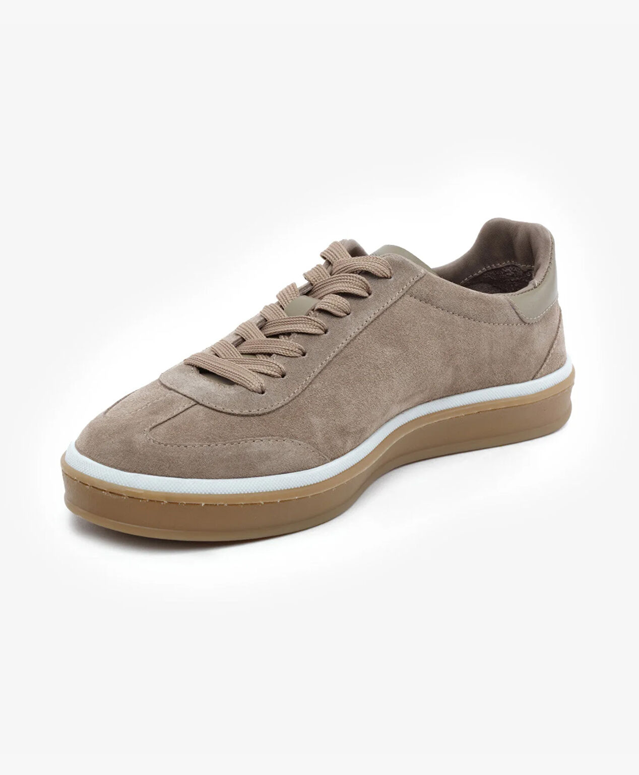 Erkek Vizon Hakiki Deri Sneaker Ayakkabı - 3
