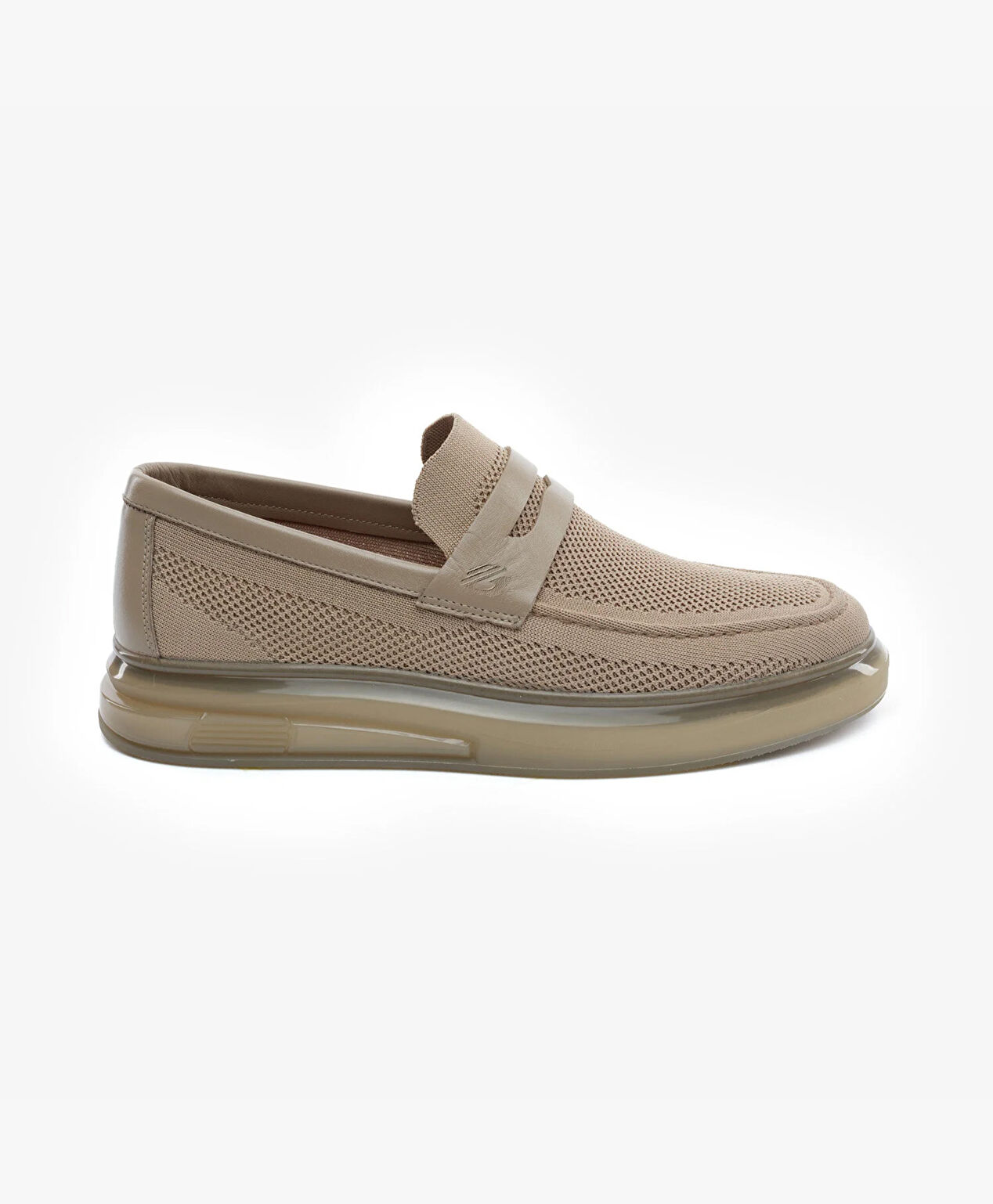 Erkek Bej Hakiki Deri Loafer Ayakkabı - 1