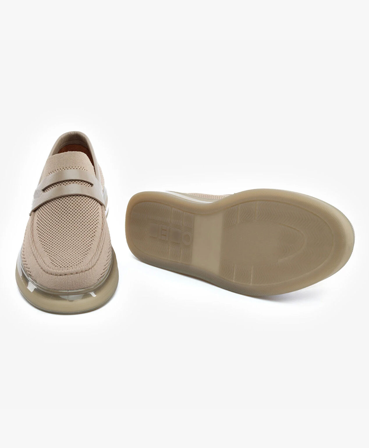 Erkek Bej Hakiki Deri Loafer Ayakkabı - 6