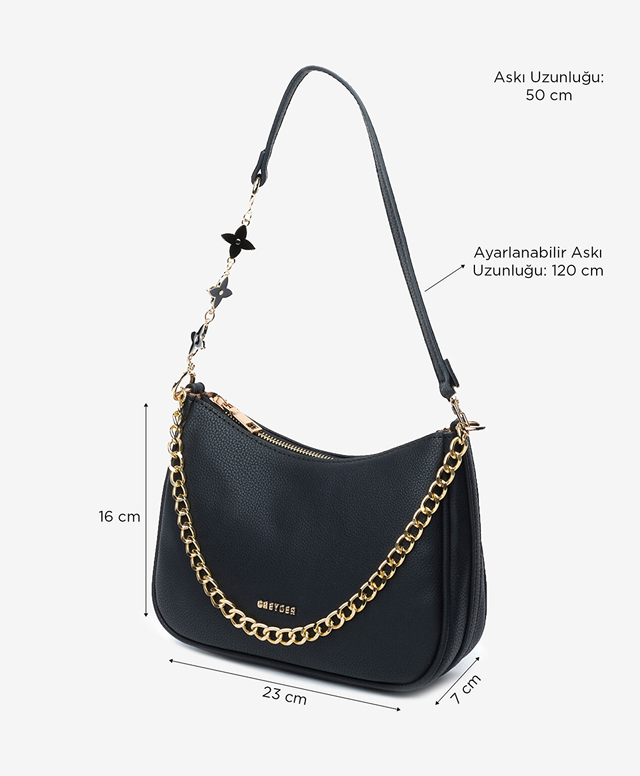 Kadın Siyah Omuz Çantası - 6