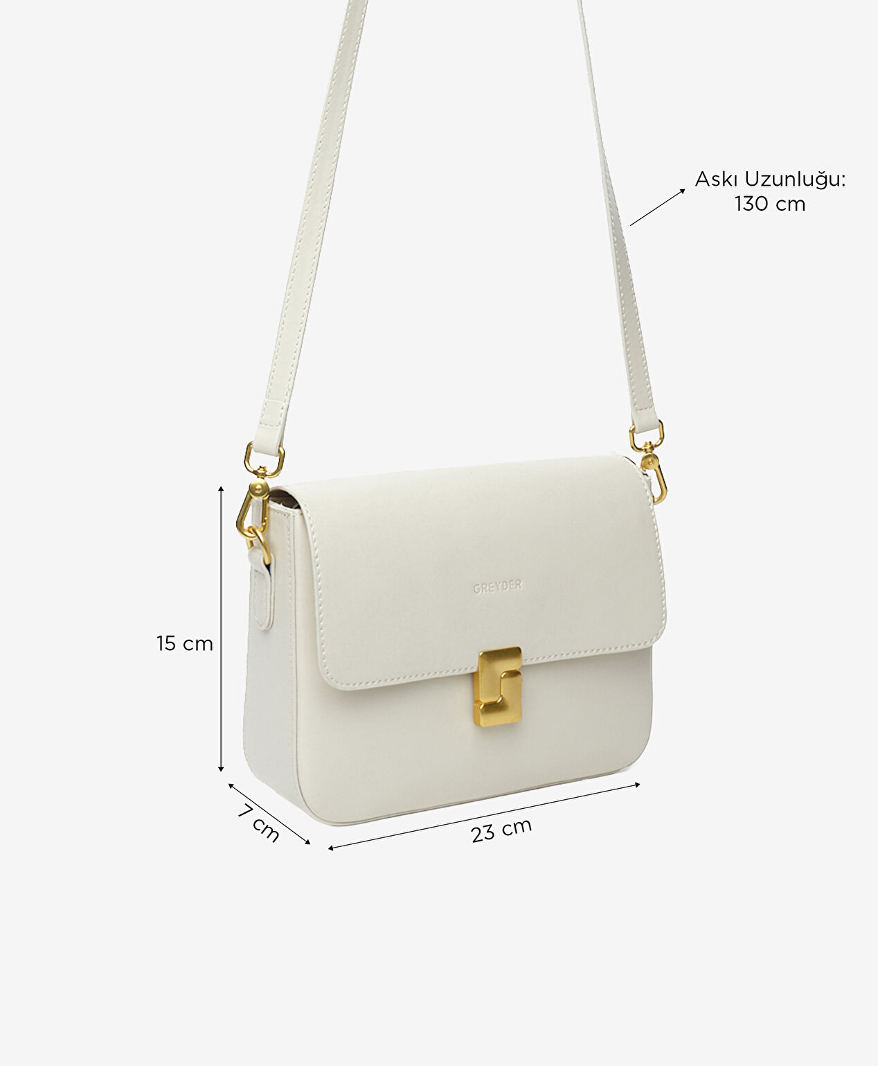 Kadın Ekru Omuz Çantası - 6