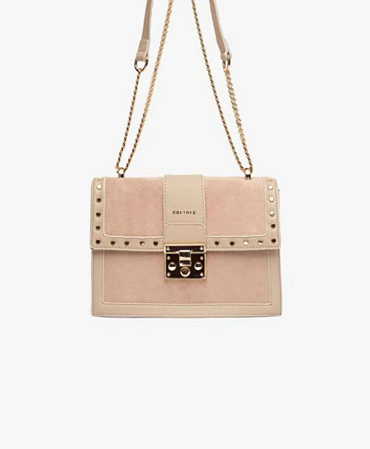 Kadın Bej Süet Omuz Çantası - 1