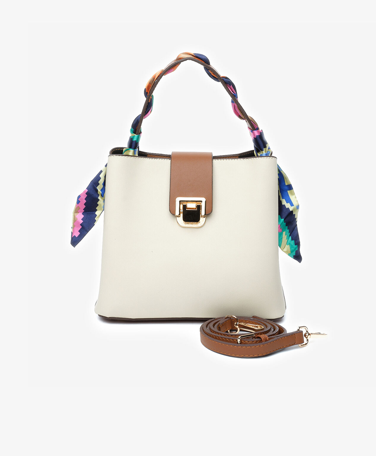 Kadın Krem Kol Çantası - 1