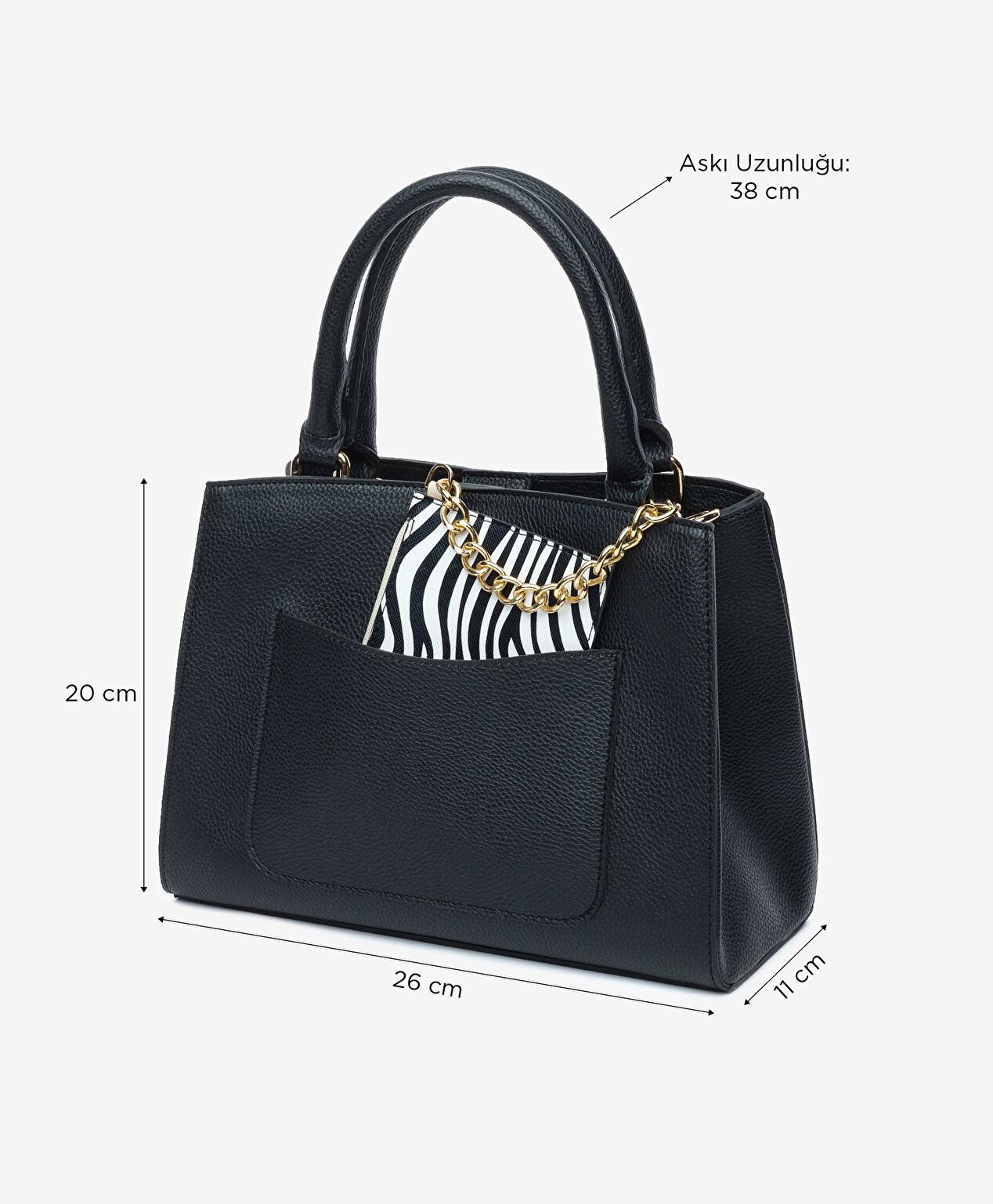 Kadın Siyah Kol Çantası - 7