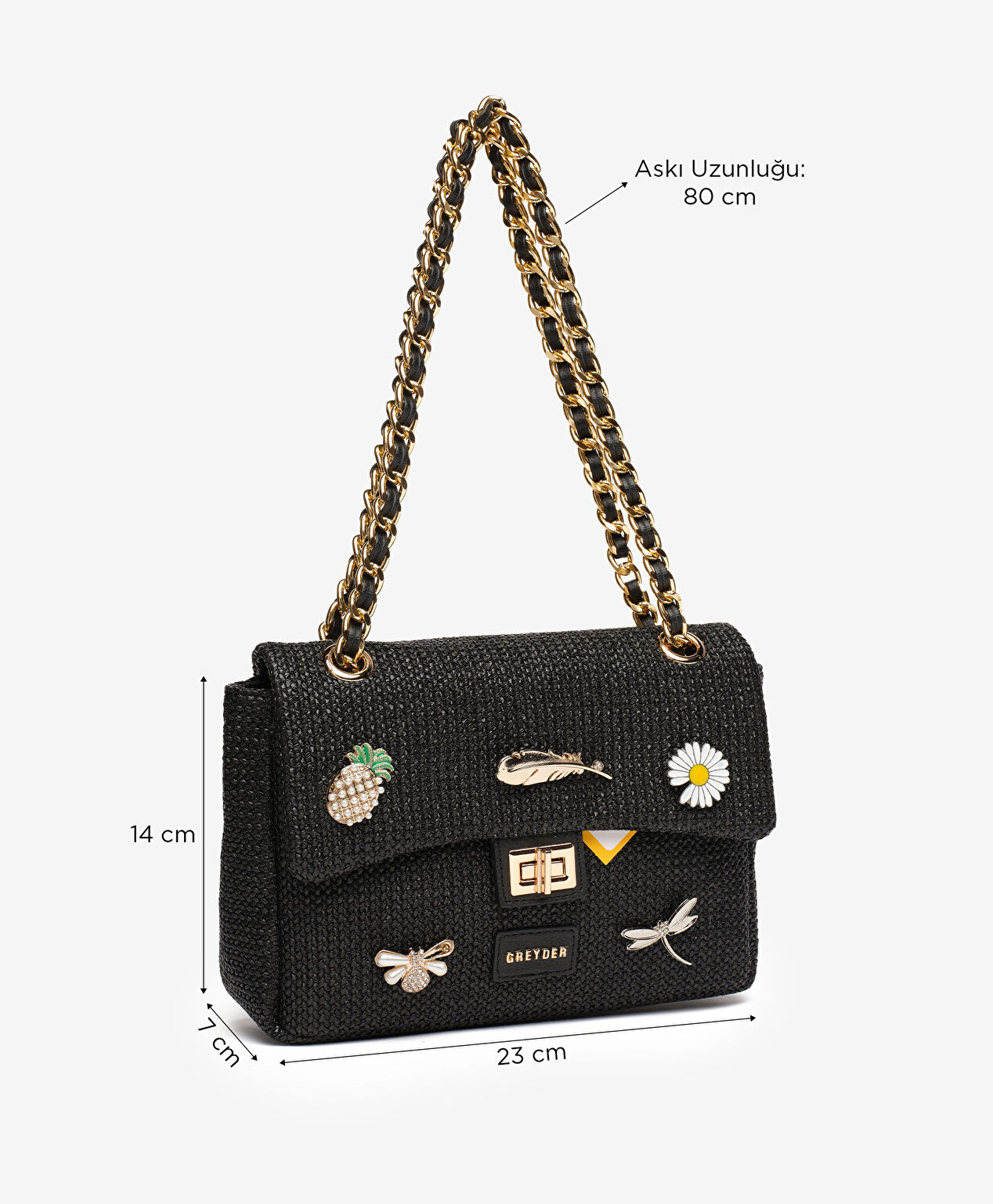 Kadın Siyah Omuz Çantası - 5