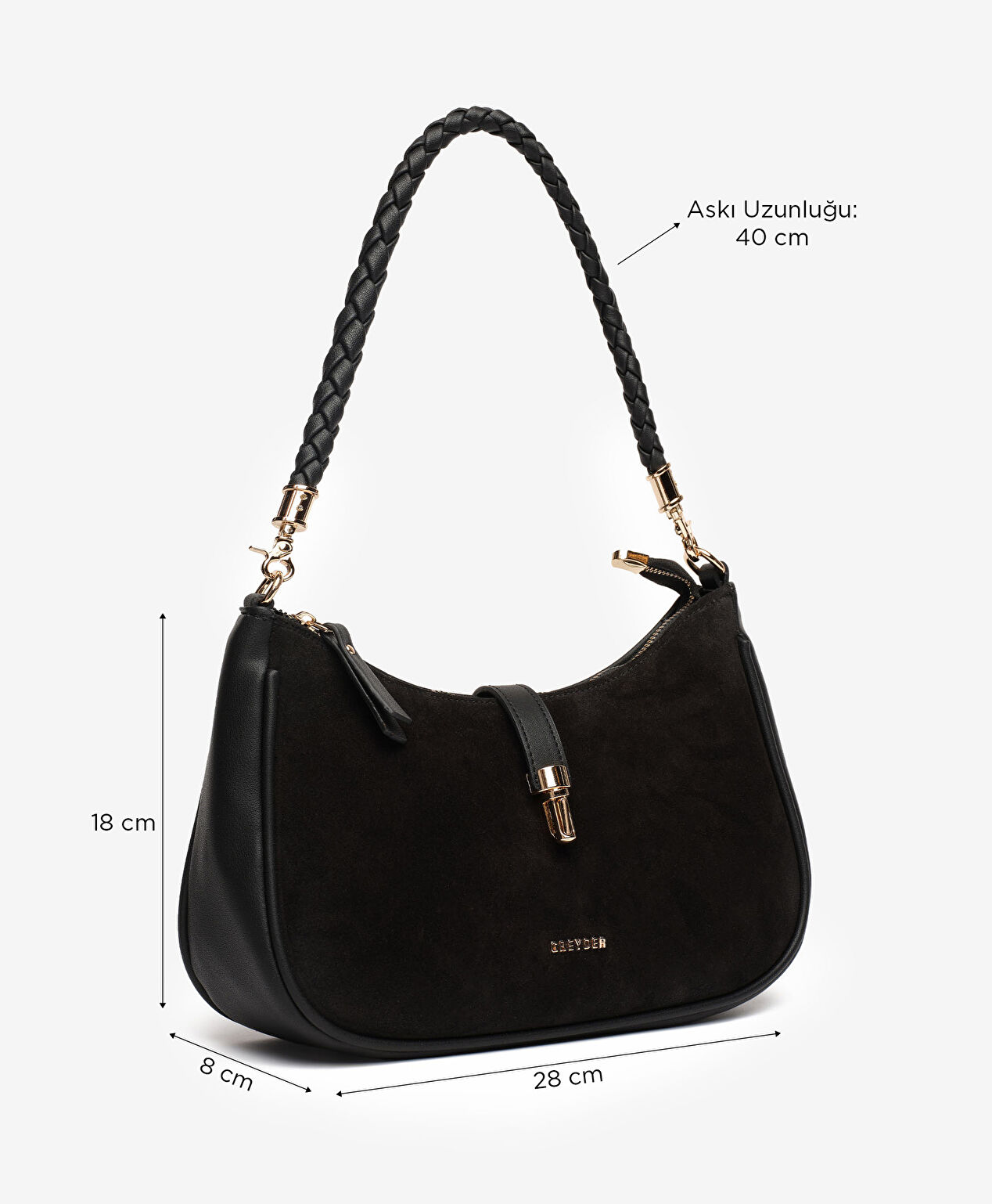 Kadın Siyah Omuz Çantası - 5
