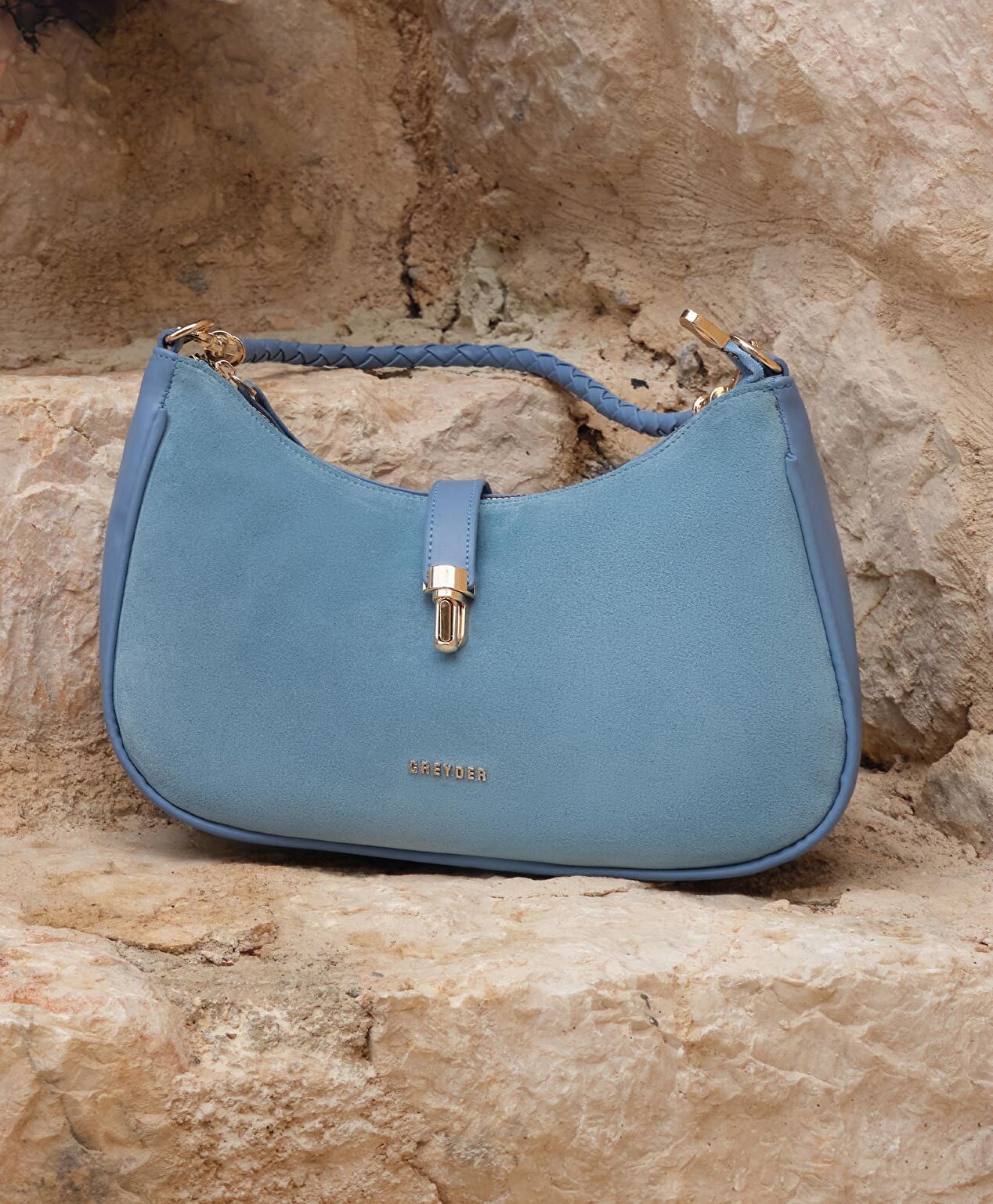 Kadın Mavi Omuz Çantası - 6