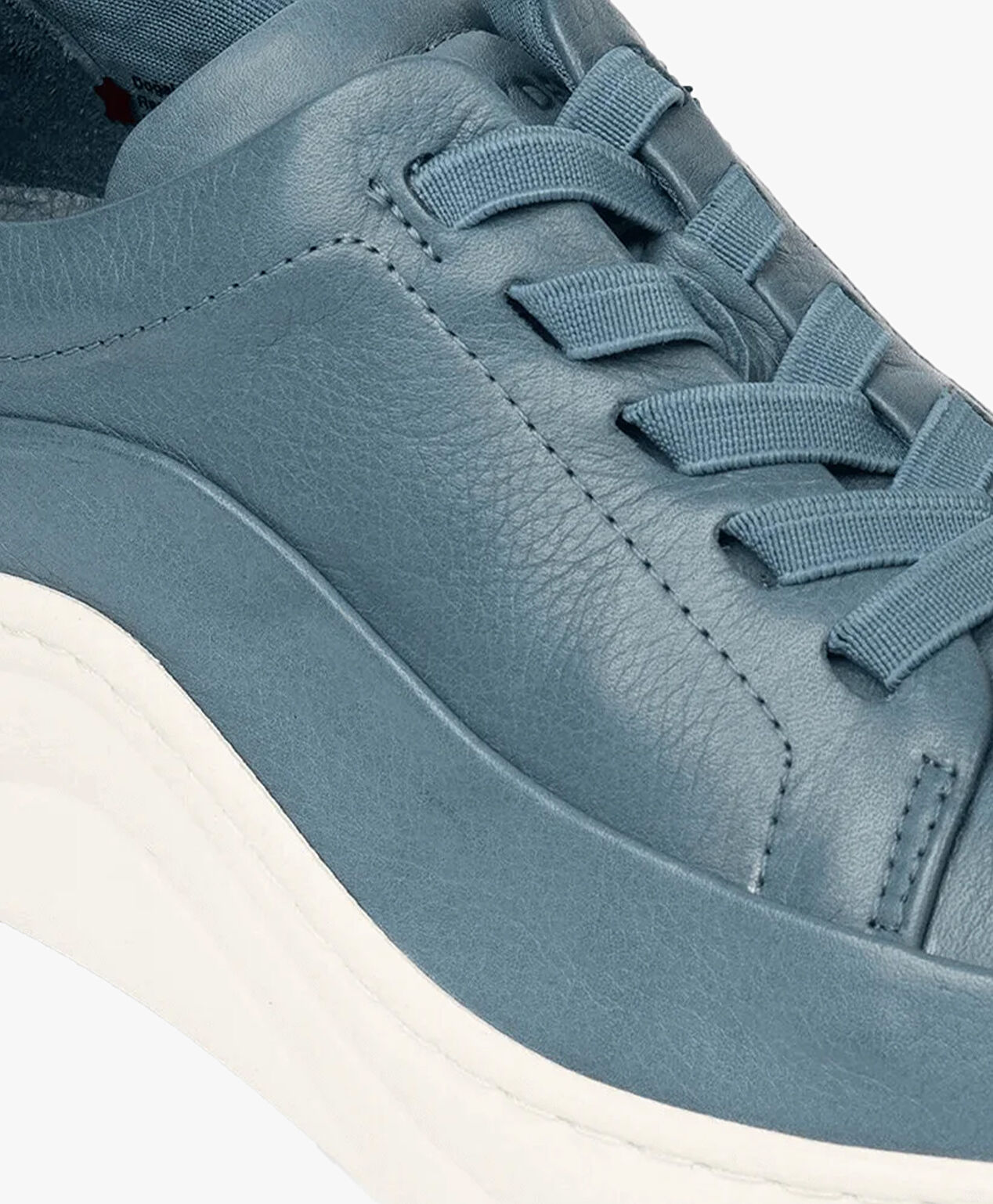 Kadın Kot Mavi Hakiki Deri Sneaker Ayakkabı - 5