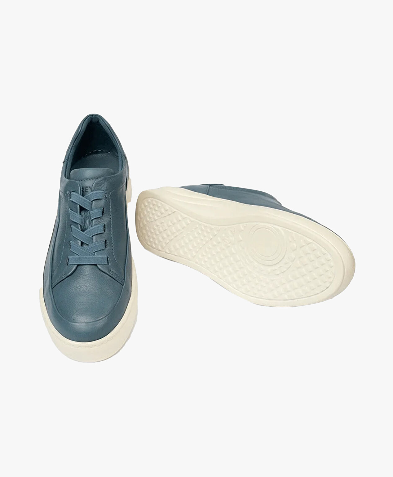 Kadın Kot Mavi Hakiki Deri Sneaker Ayakkabı - 6