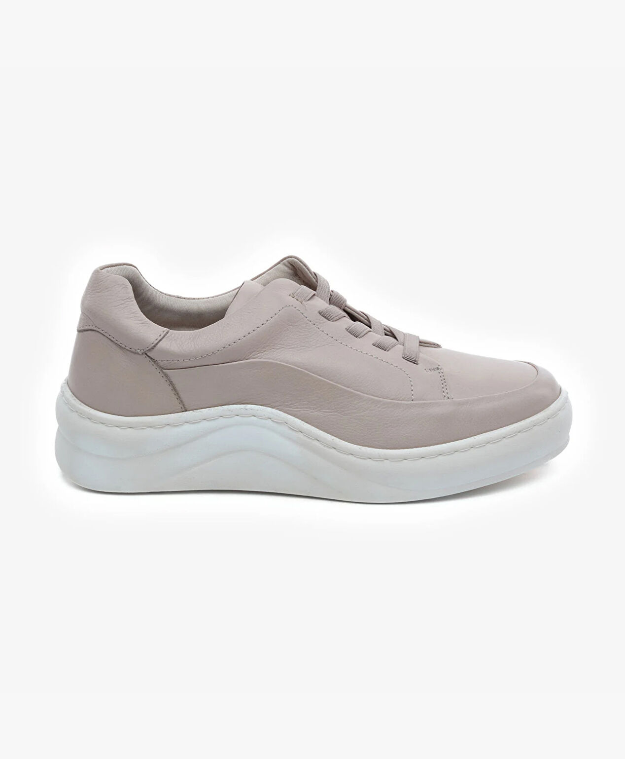 Kadın Vizon Hakiki Deri Sneaker Ayakkabı - 1