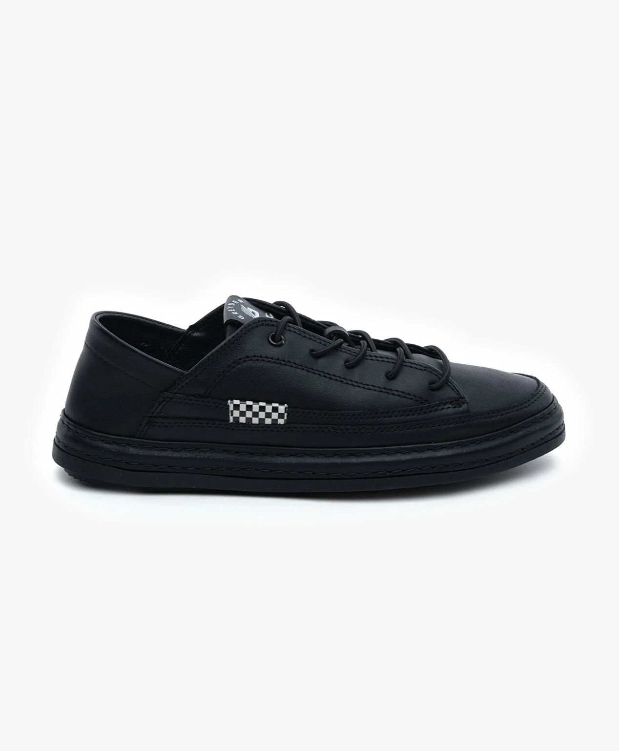 Kadın Siyah Hakiki Deri Sneaker Ayakkabı - 1