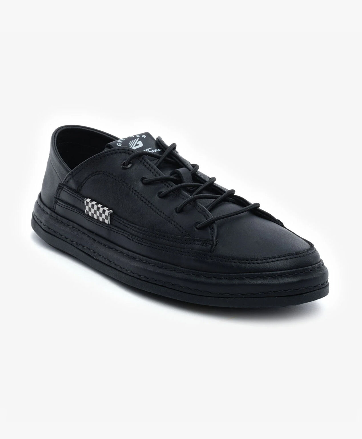 Kadın Siyah Hakiki Deri Sneaker Ayakkabı - 2