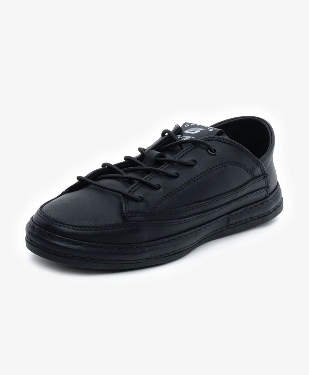 Kadın Siyah Hakiki Deri Sneaker Ayakkabı - 3