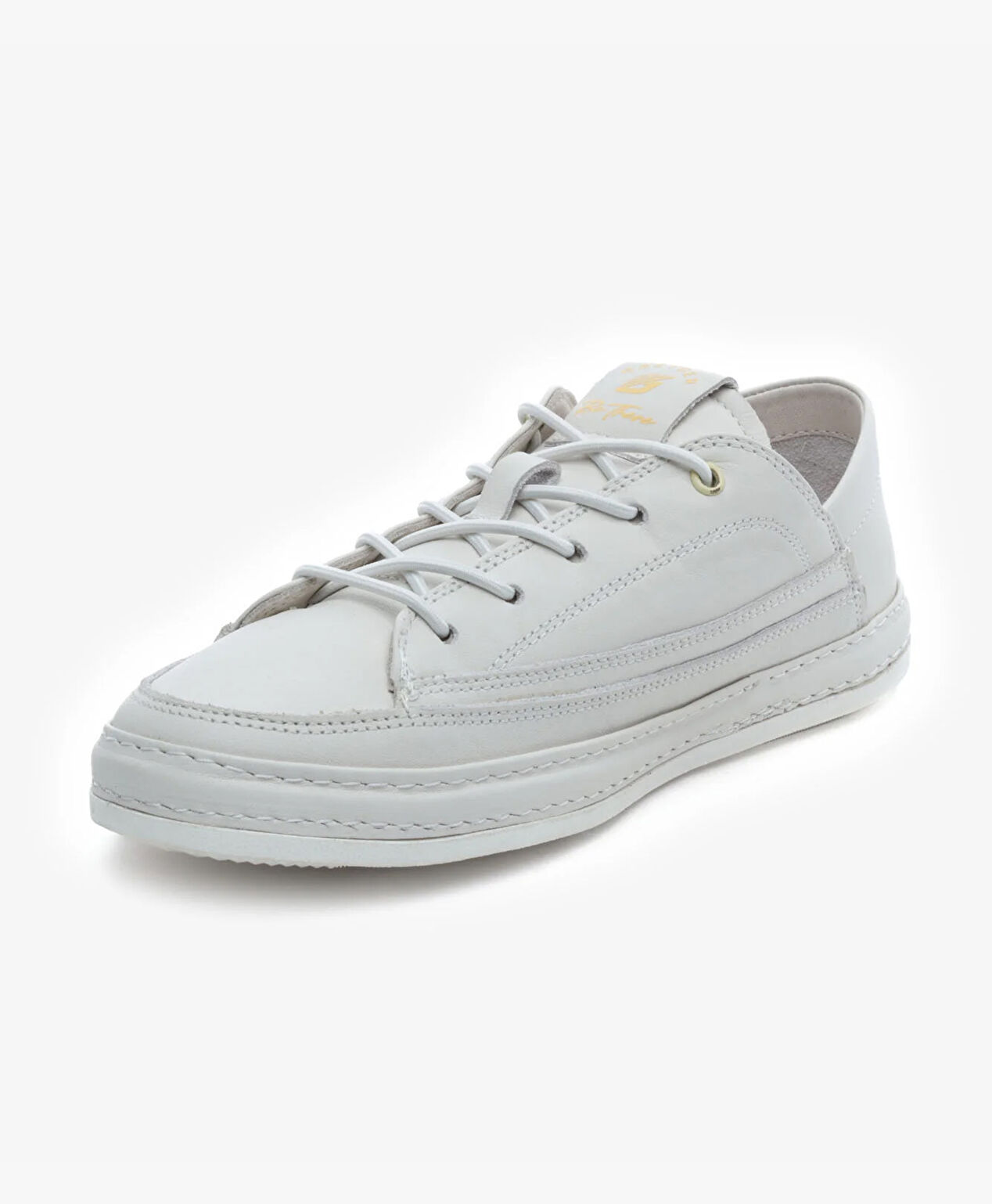 Kadın Kirli Beyaz Hakiki Deri Sneaker Ayakkabı - 3