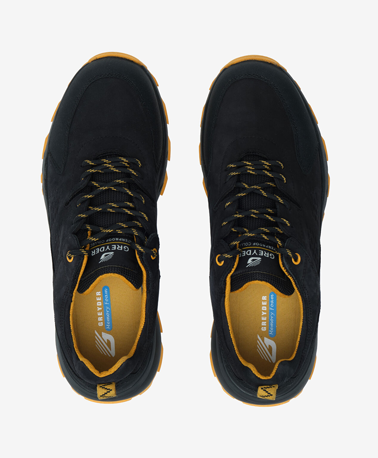 Erkek Siyah Sarı Hakiki Deri Su Geçirmez Outdoor Ayakkabı - 5