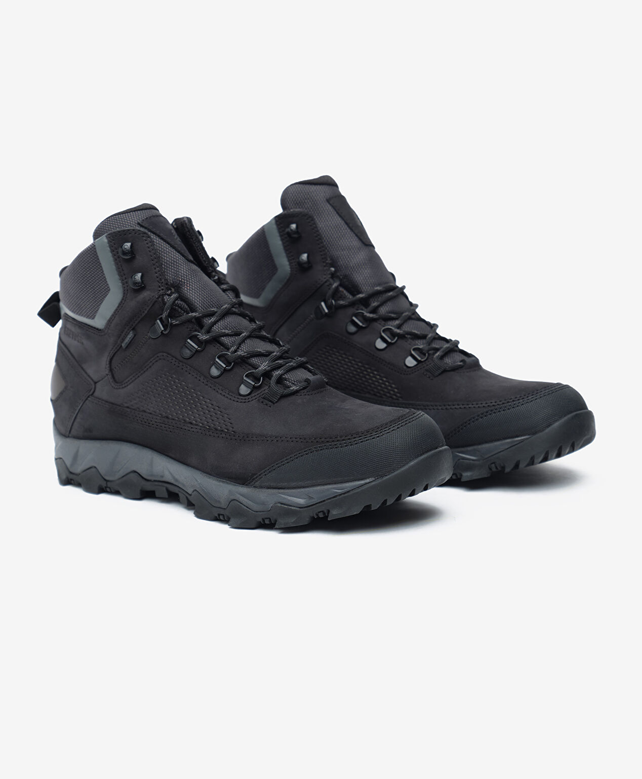 Erkek Siyah Hakiki Deri Su Geçirmez Outdoor Bot - 3