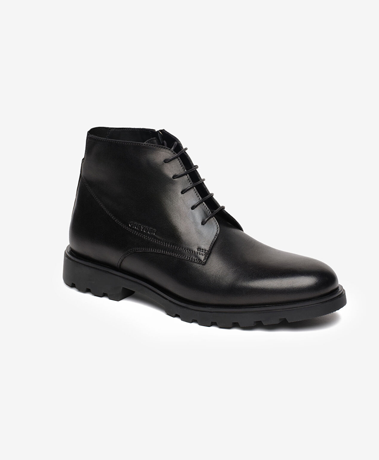 Erkek Siyah Hakiki Deri Klasik Bot - 2