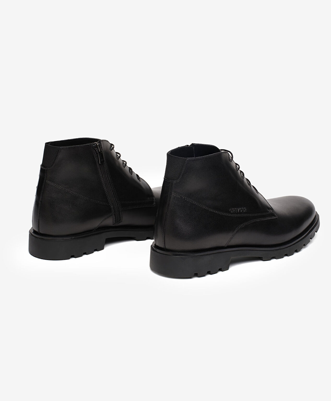 Erkek Siyah Hakiki Deri Klasik Bot - 4