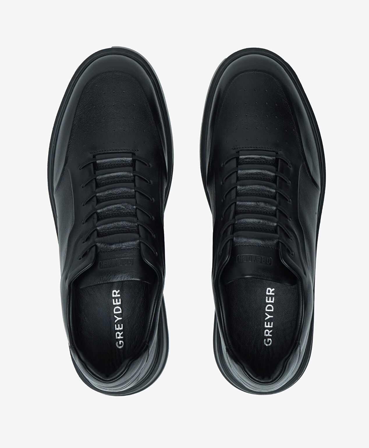 Erkek Siyah Hakiki Deri Ayakkabı - 5