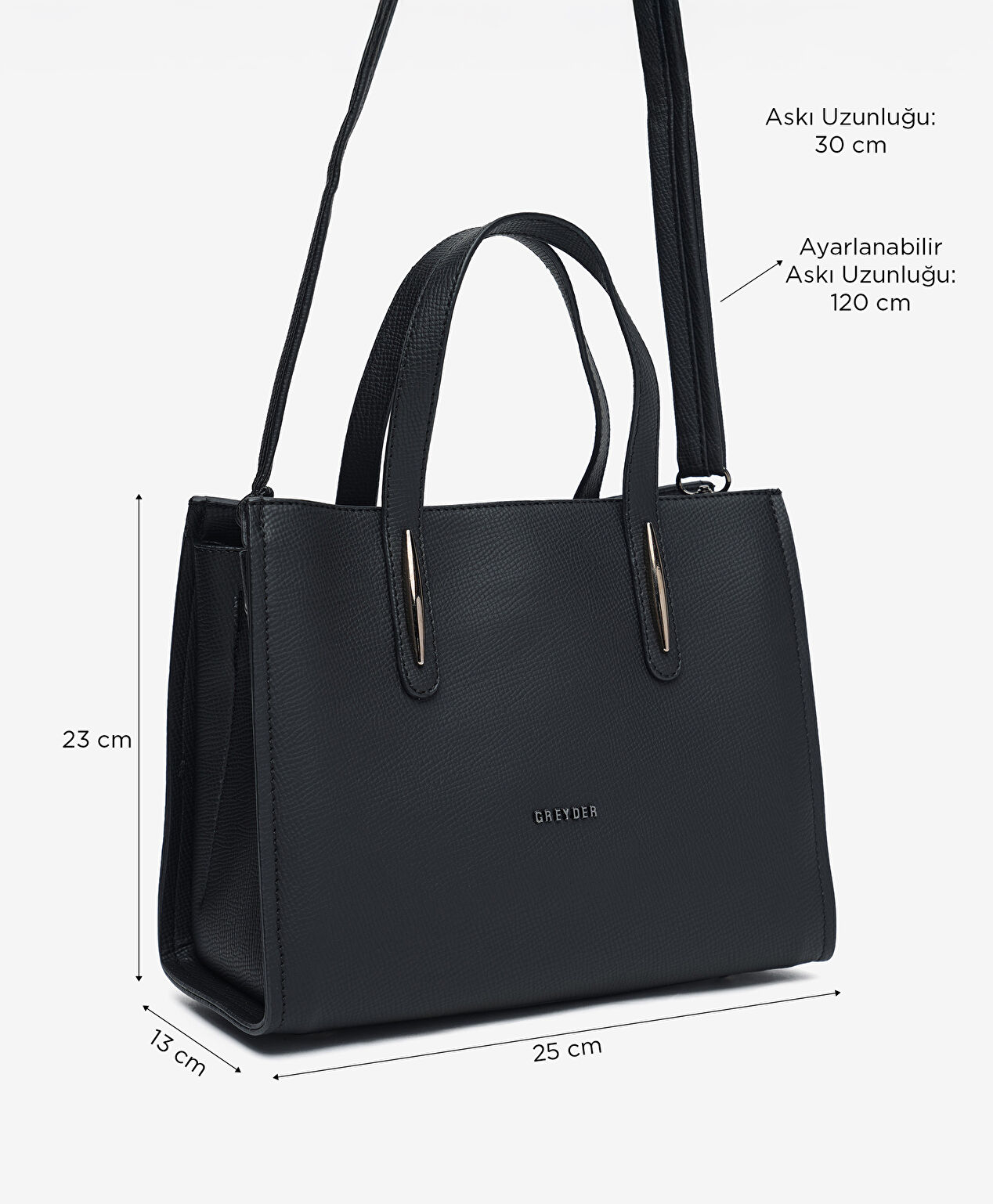 Kadın Siyah Kol Çantası - 6