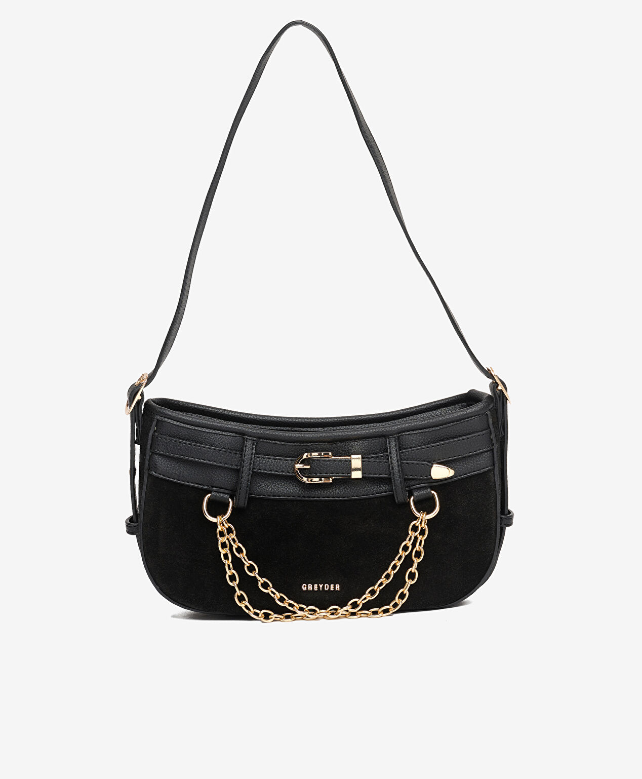 Kadın Siyah Hakiki Deri Çapraz Çanta - 1