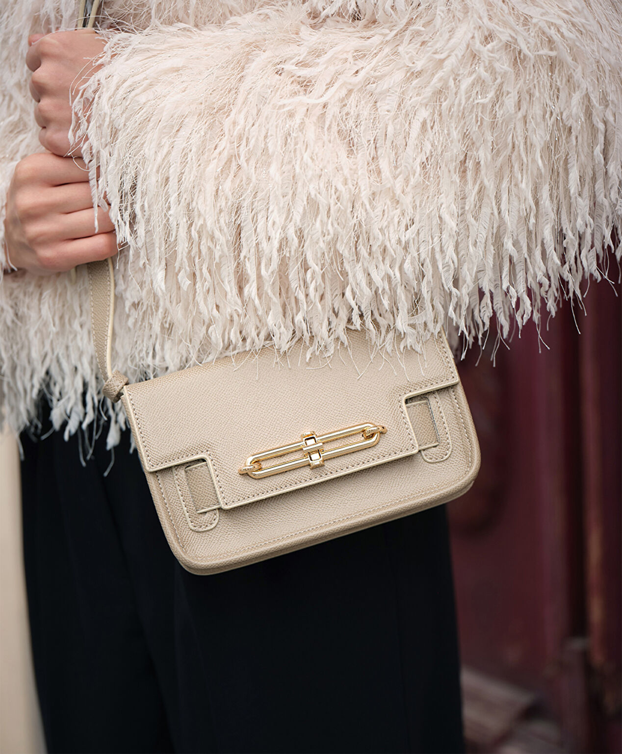 Kadın Bej Çapraz Çanta - 5