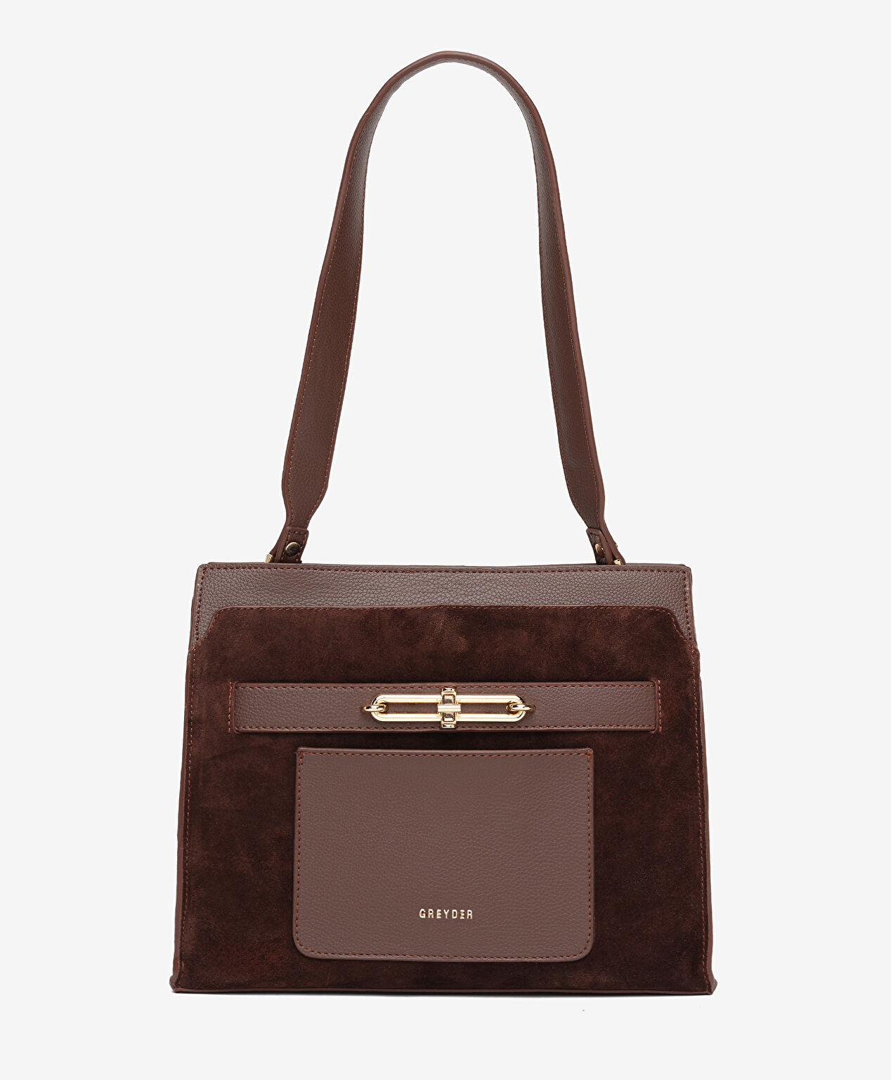 Kadın Kahverengi Hakiki Deri Kol Çantası - 1