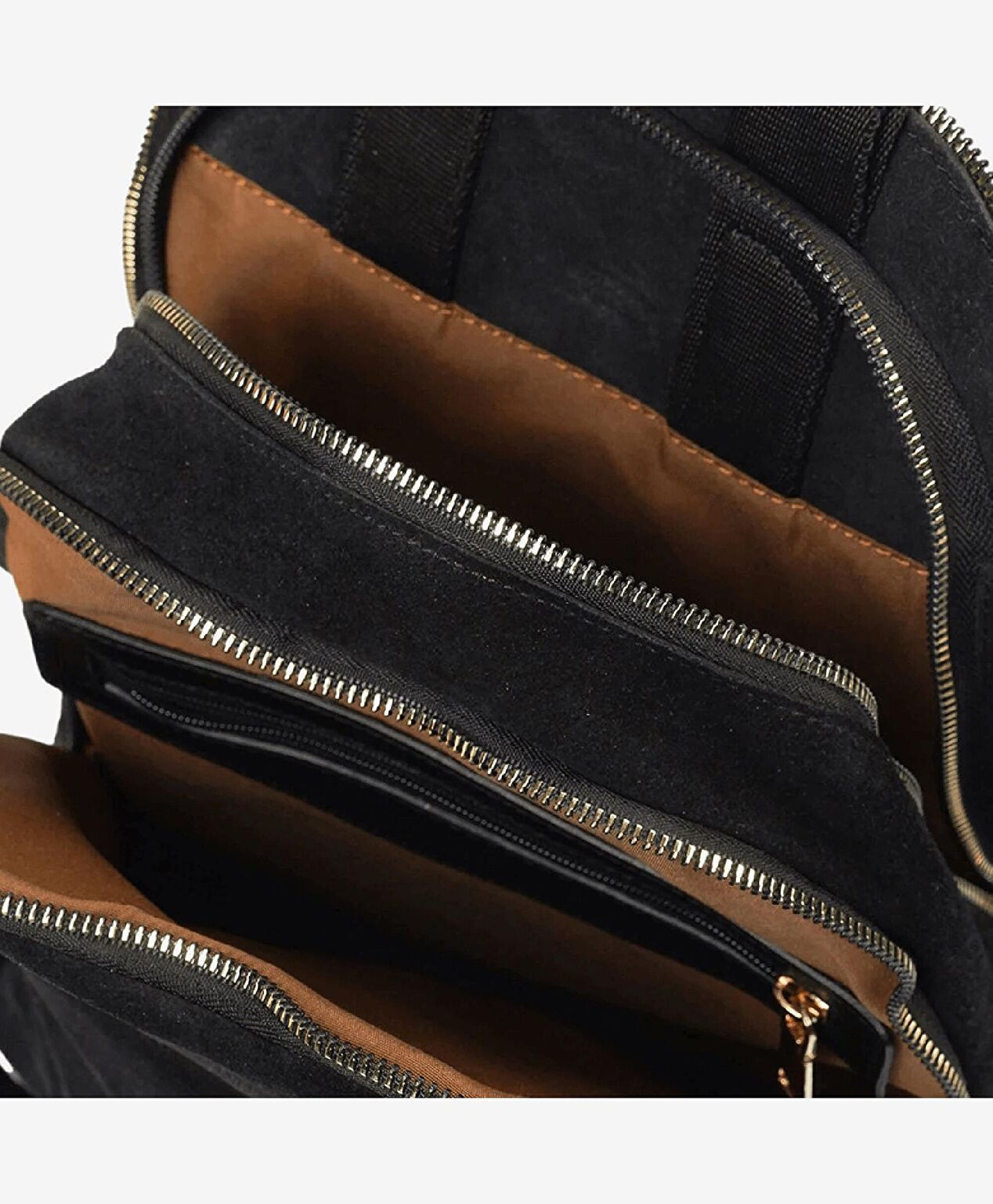 Kadın Siyah Hakiki Deri Sırt Çantası - 5