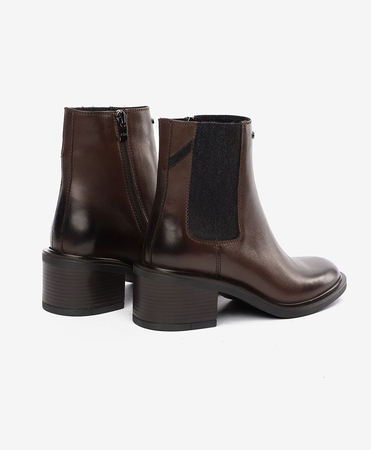 Kadın Kahverengi Hakiki Deri Topuklu Bot - 4