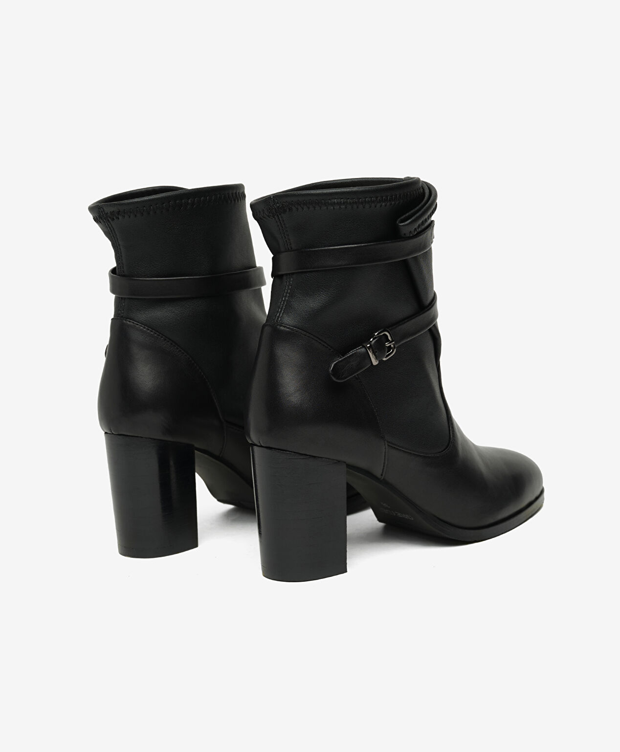 Kadın Siyah Hakiki Deri Topuklu Bot - 4