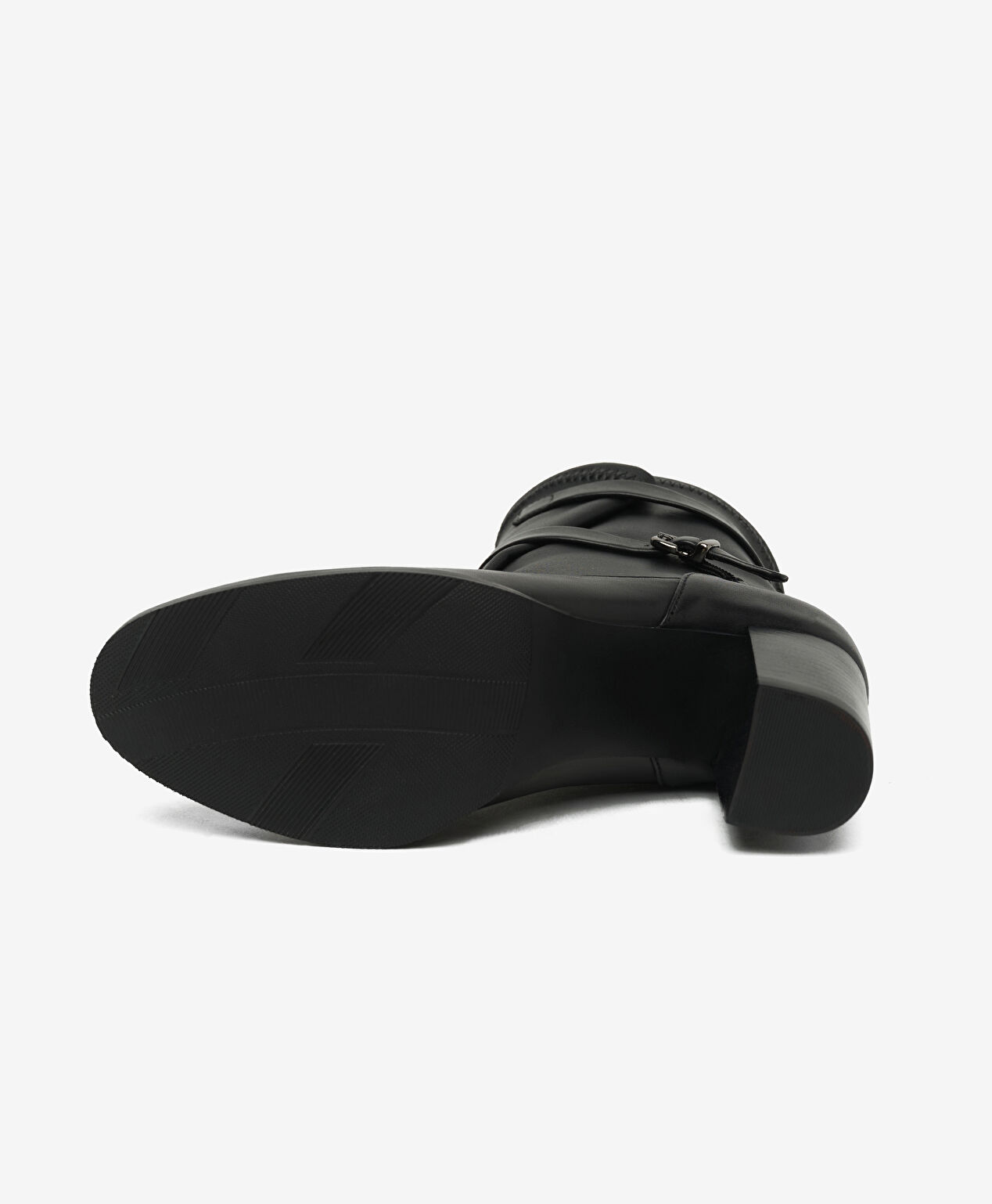 Kadın Siyah Hakiki Deri Topuklu Bot - 5