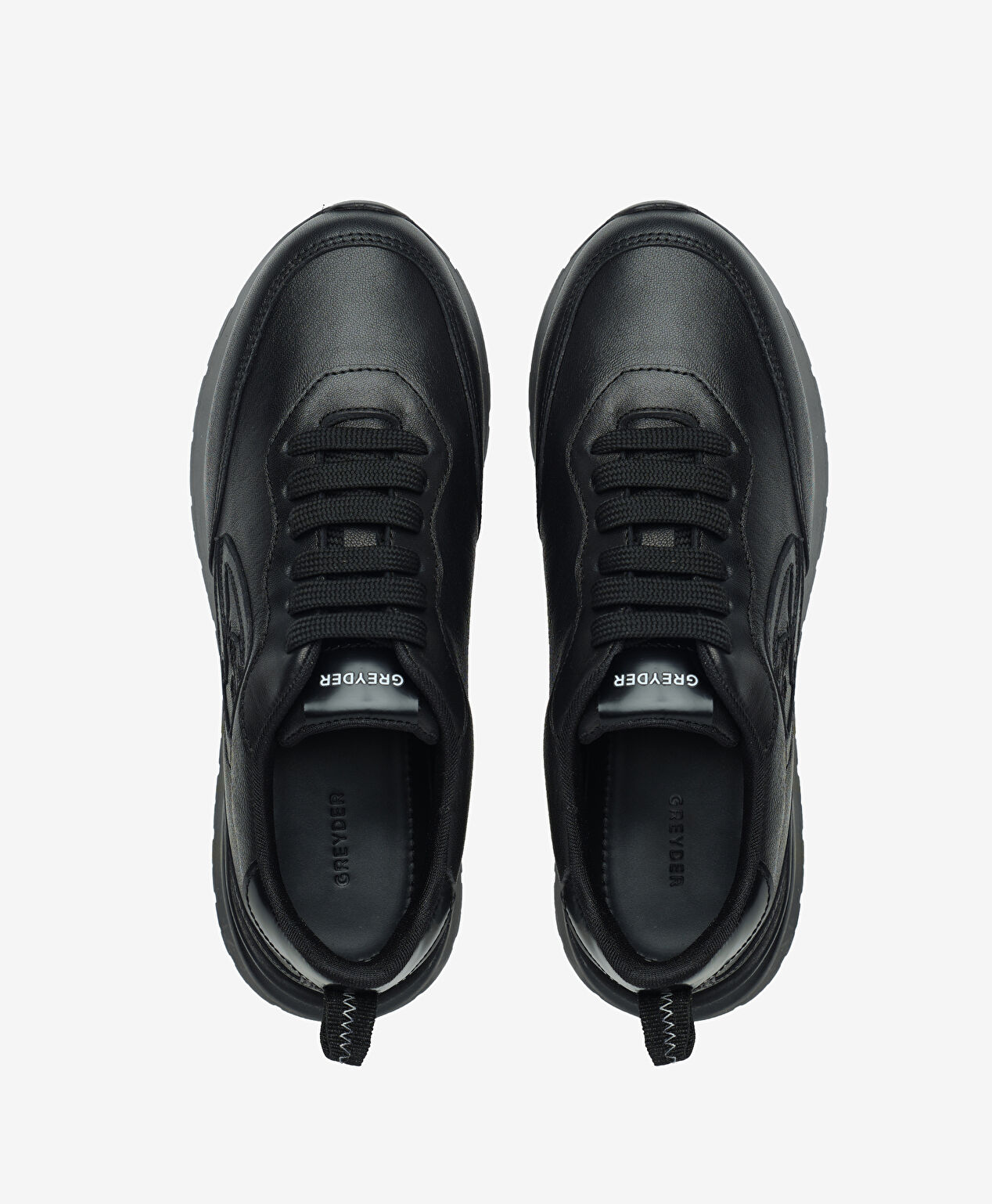 Kadın Siyah Hakiki Deri Spor Ayakkabı - 5