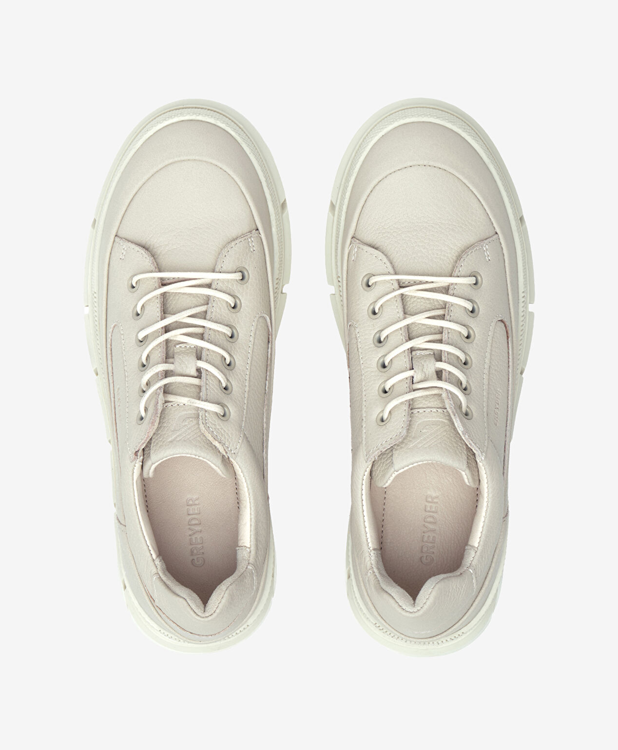 Kadın Ekru Hakiki Deri Ayakkabı - 5