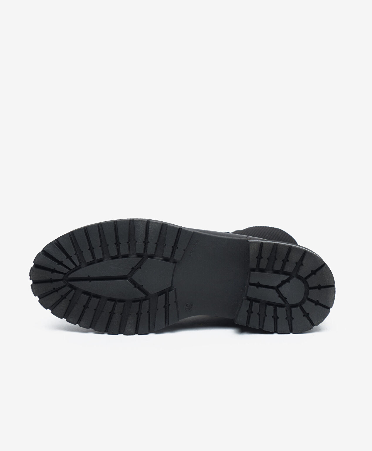 Kadın Siyah Hakiki Deri Military Bot - 5