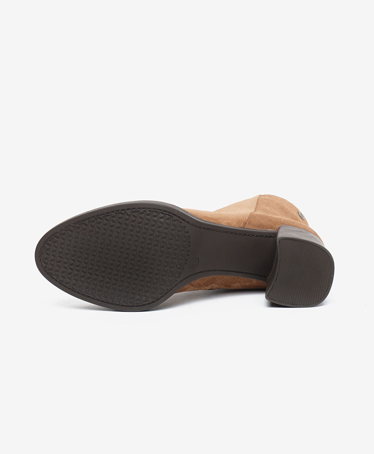 Kadın Taba Süet Hakiki Deri Topuklu Bot - 5