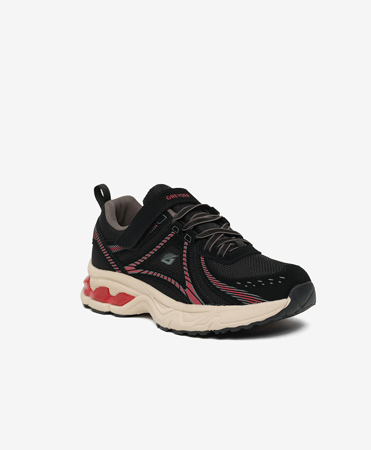 Çocuk Siyah Bordo Su Geçirmez Hakiki Deri Spor Ayakkabı - 3