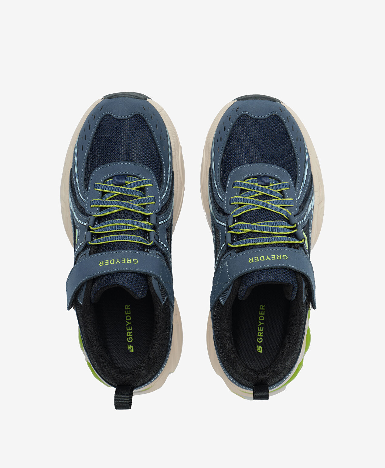 Çocuk Lacivert Yeşil Su Geçirmez Hakiki Deri Spor Ayakkabı - 6