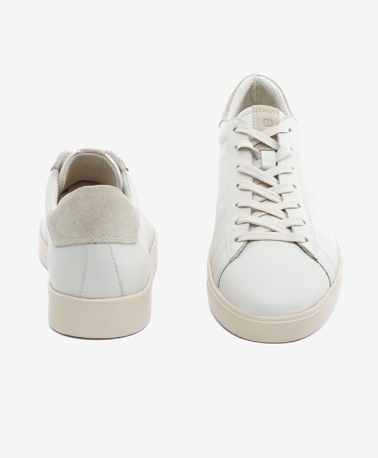 Erkek Kirli Beyaz Hakiki Deri Sneaker Ayakkabı - 7