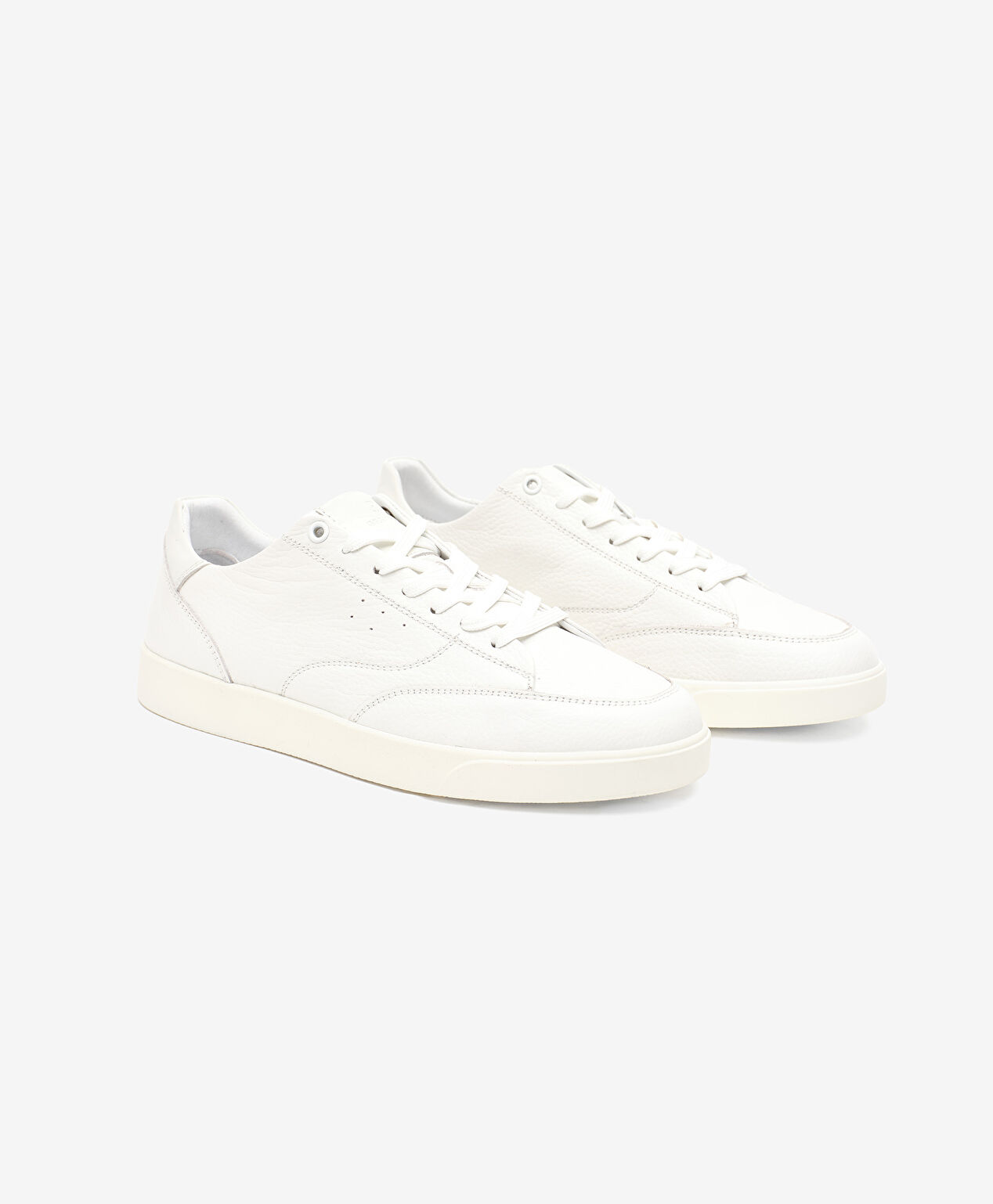 Erkek Kirli Beyaz Hakiki Deri Sneaker Ayakkabı - 3