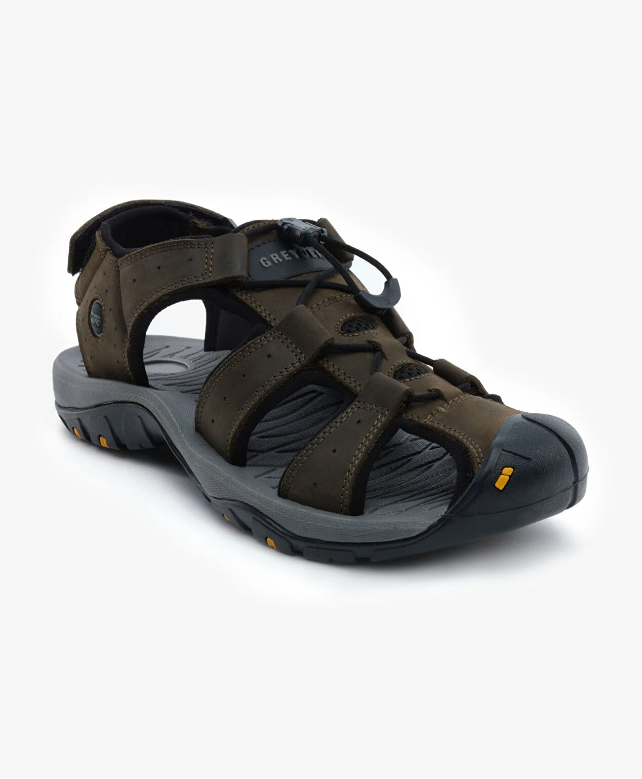 Erkek Kahverengi Hakiki Deri Sandalet - 2